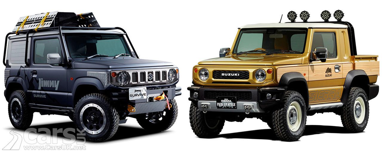 Suzuki Jimny Sierra Pickup and Jimny Survive Concepts