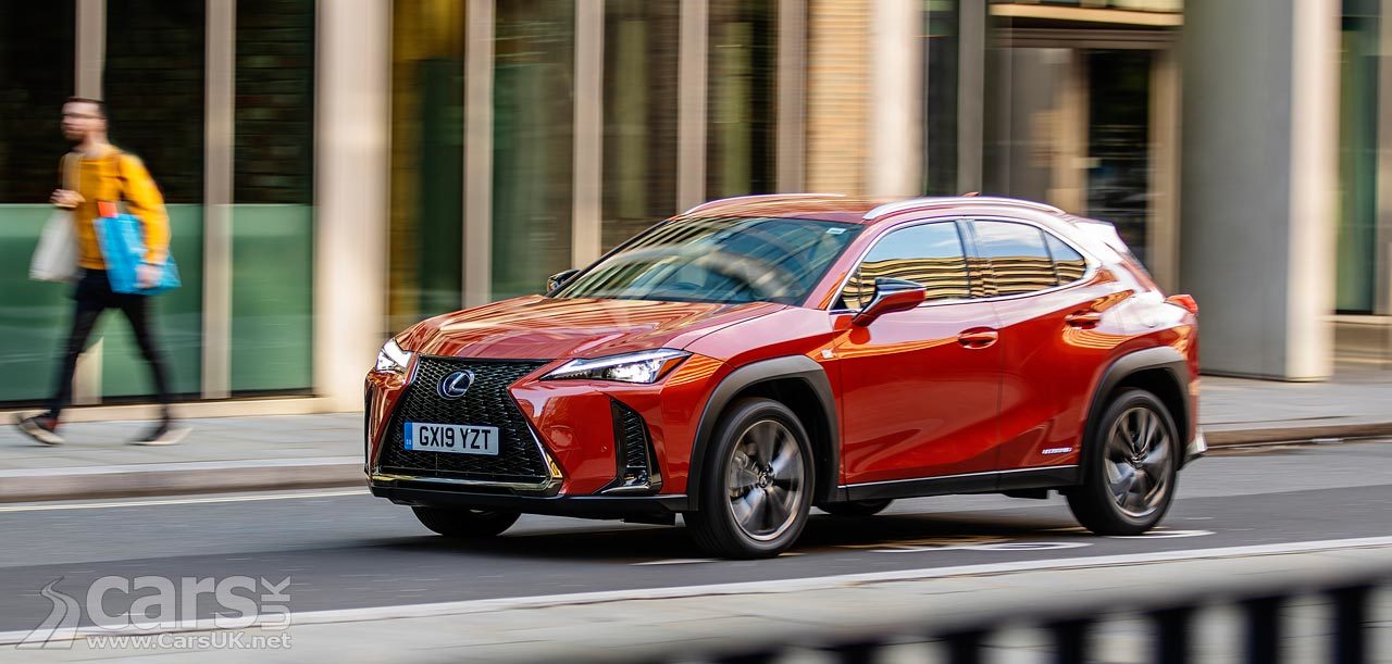 Red Lexus on test drive