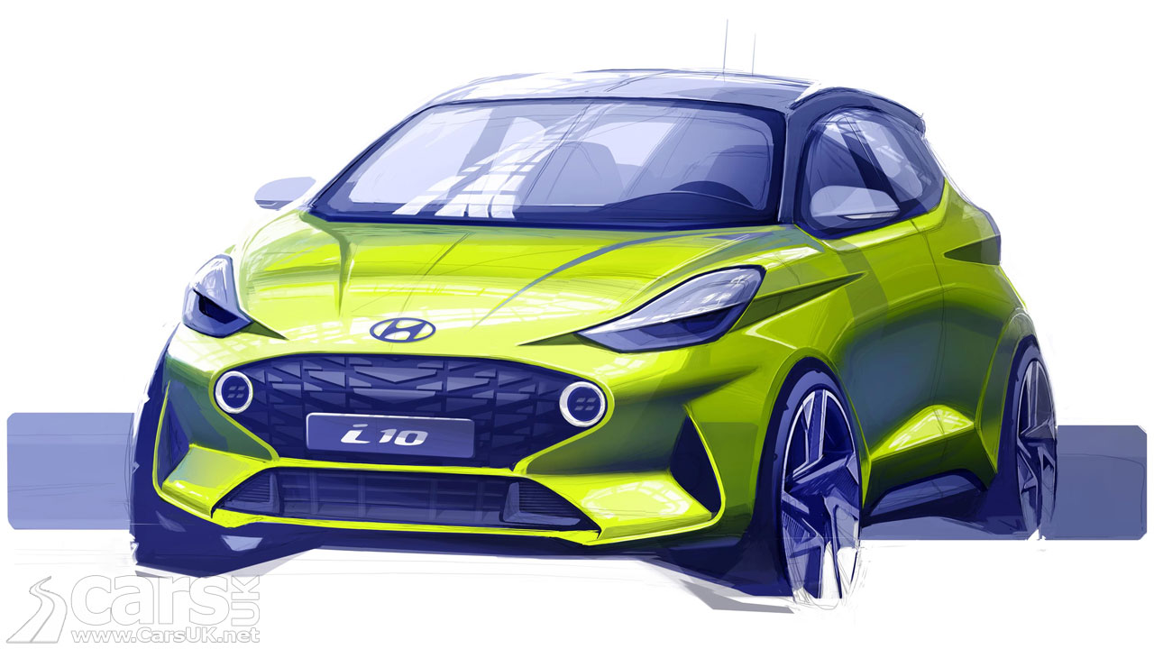 Design sketch of New Hyundai i10