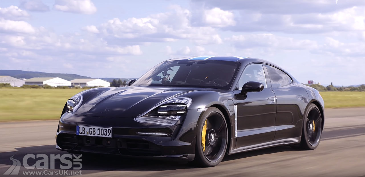 Watch the Electric Porsche Taycan accelerate to 124mph