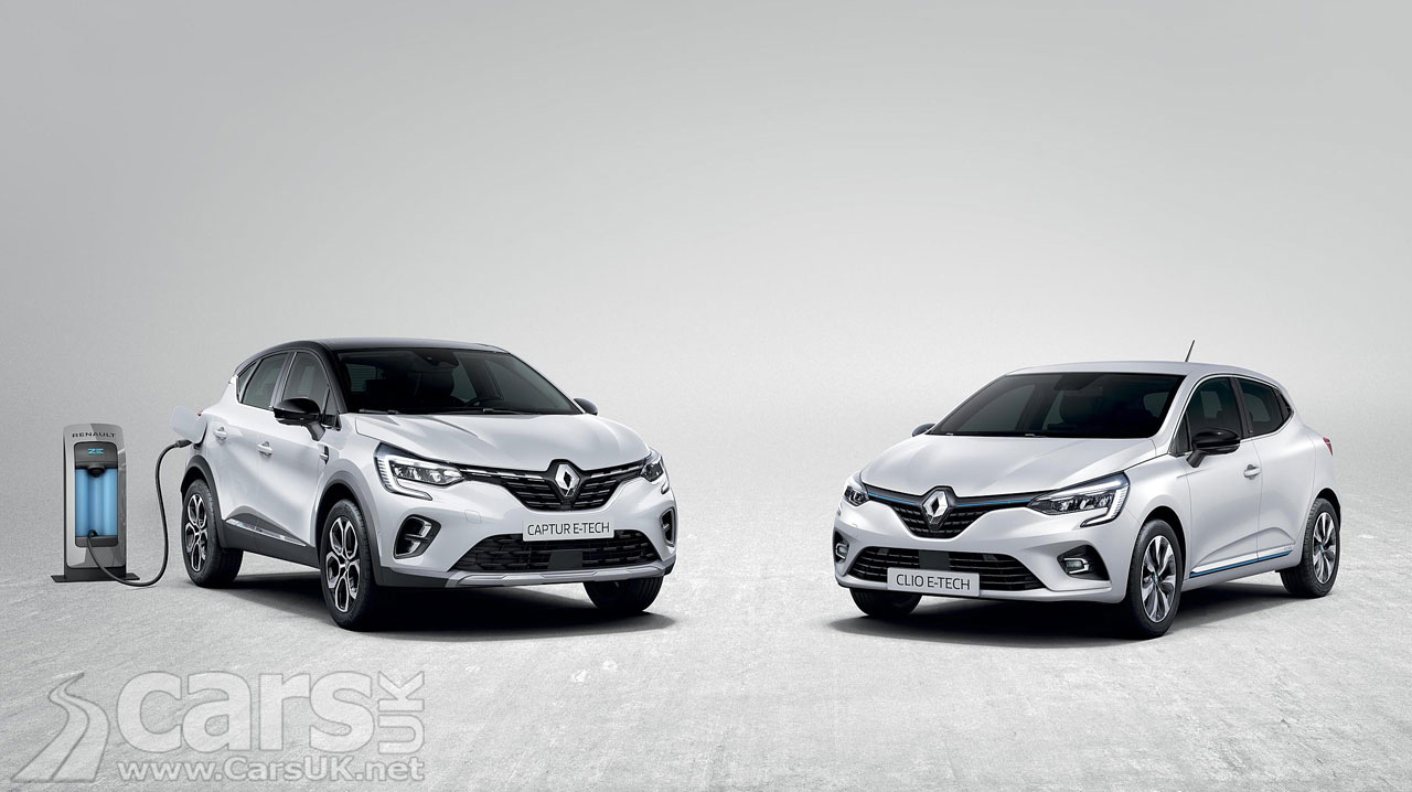 Photo Renault Clio E-TECH Hybrid and Renault Captur E-TECH Plug-in Hybrid