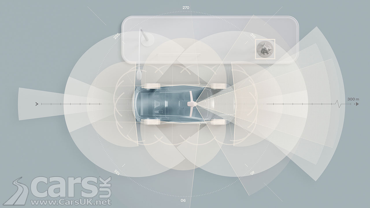 Photo 2022 electric Volvo XC90 with advanced LiDAR sensors