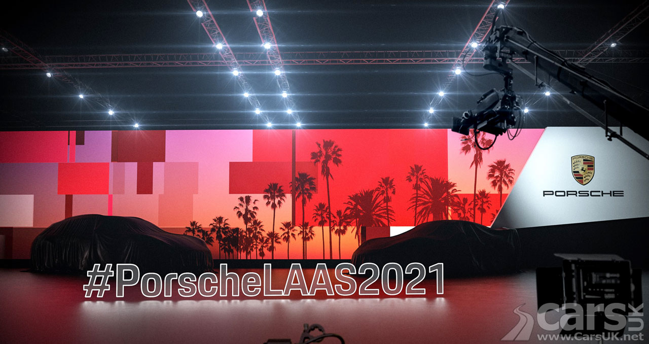Porsche teasing Taycan GTS and Sport Turismo for LA