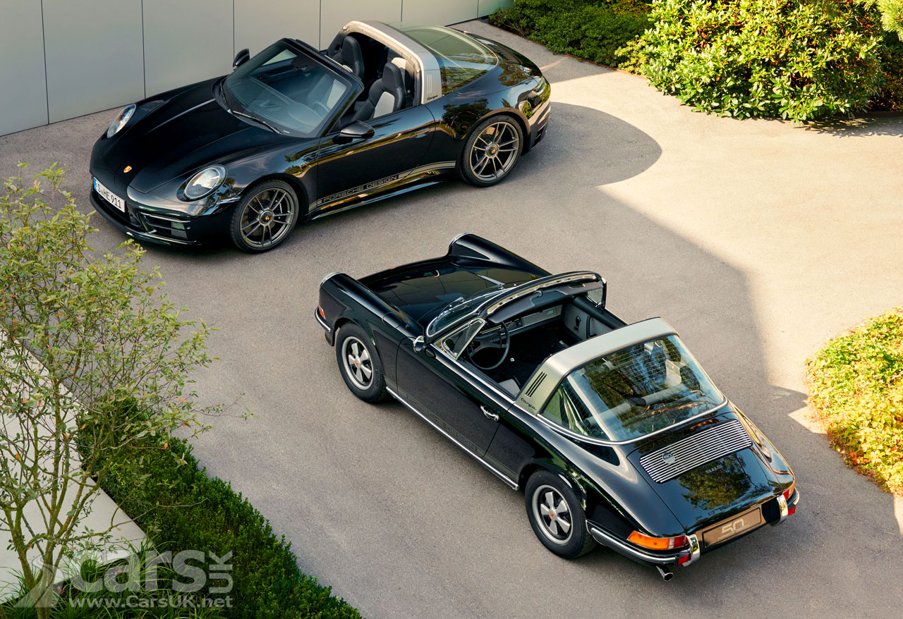 Porsche 911 Edition 50Y Porsche Design with restored 1972 Porsche 911 T 2.4 Targa