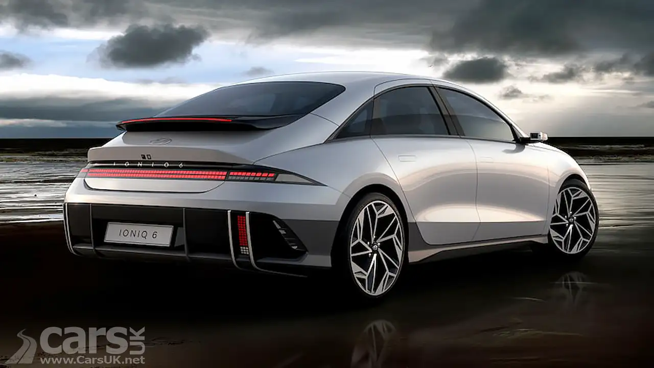 Rear view of electric Hyundai Ioniq 6