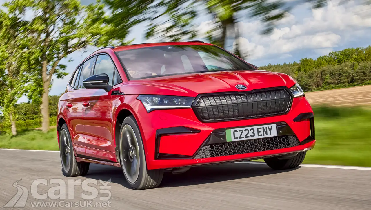 Electric Skoda Enyaq iV with 2023 MY updates