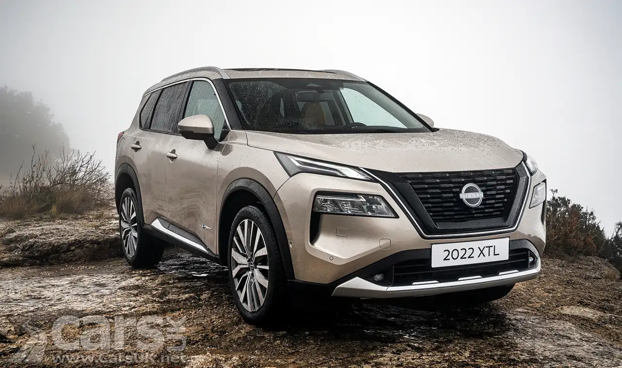 2022 New Nissan X-Trail stationary on rocks