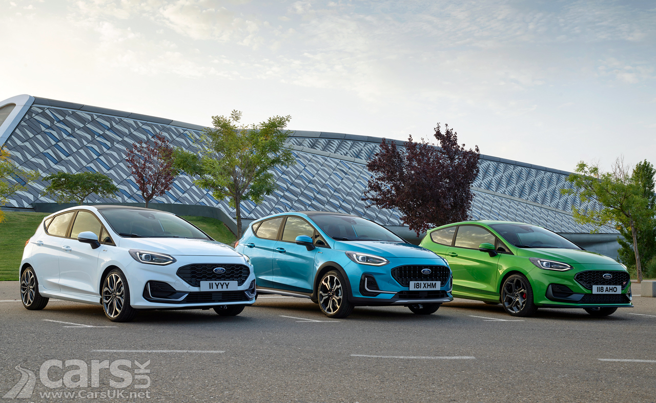 Three Ford Fiestas pictured as Ford announces the end of Fiesta production