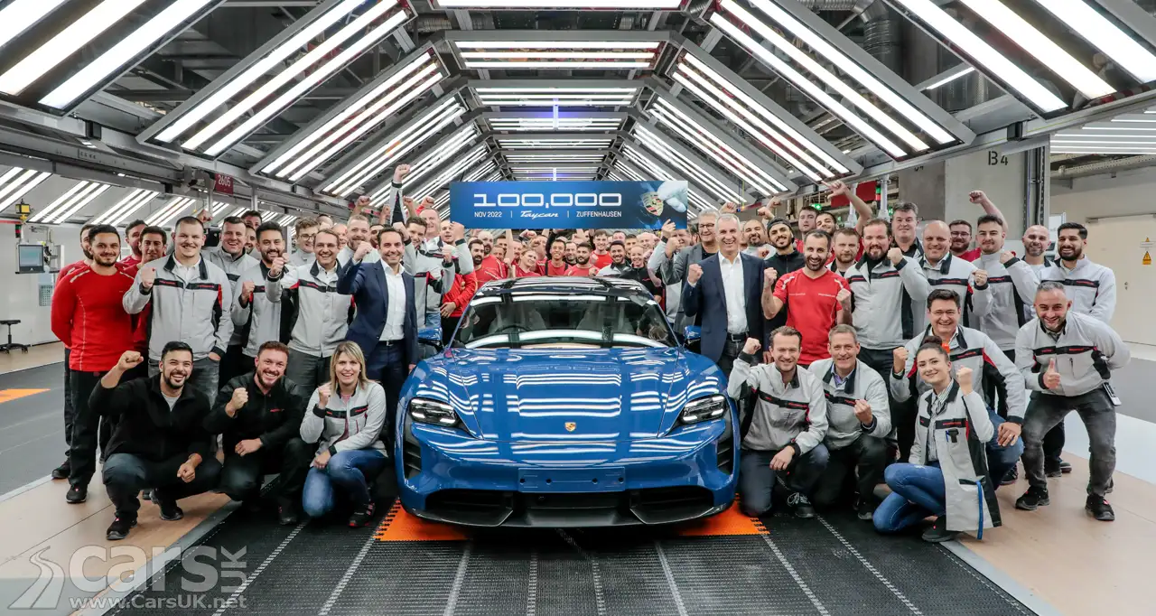 Electric Porsche Taycan passes 100,000 builds
