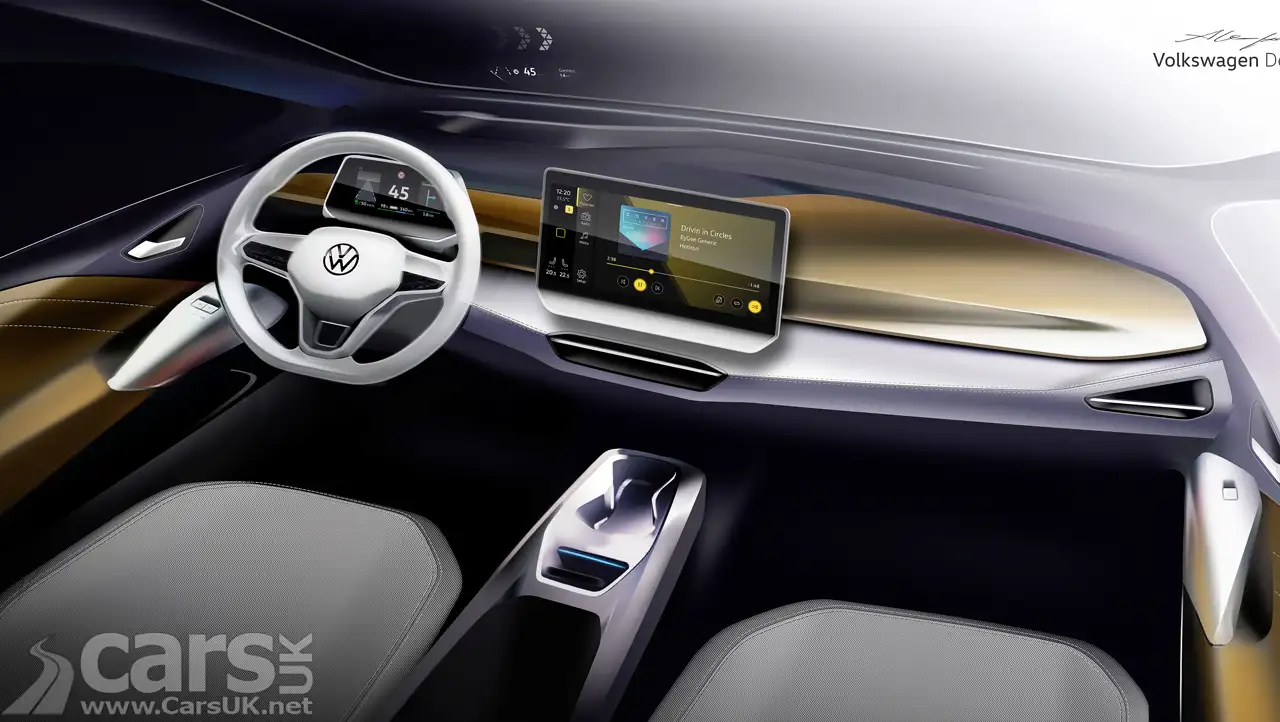 Second-Generation electric VW ID.3 interior TEASE
