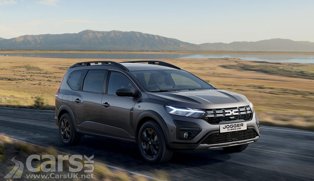 Dacia Jogger Hybrid 140 pictured on road as it goes on sale in the UK