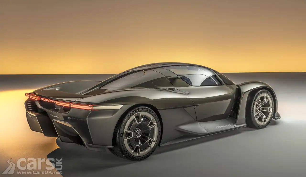 Electric Porsche Mission X rear view
