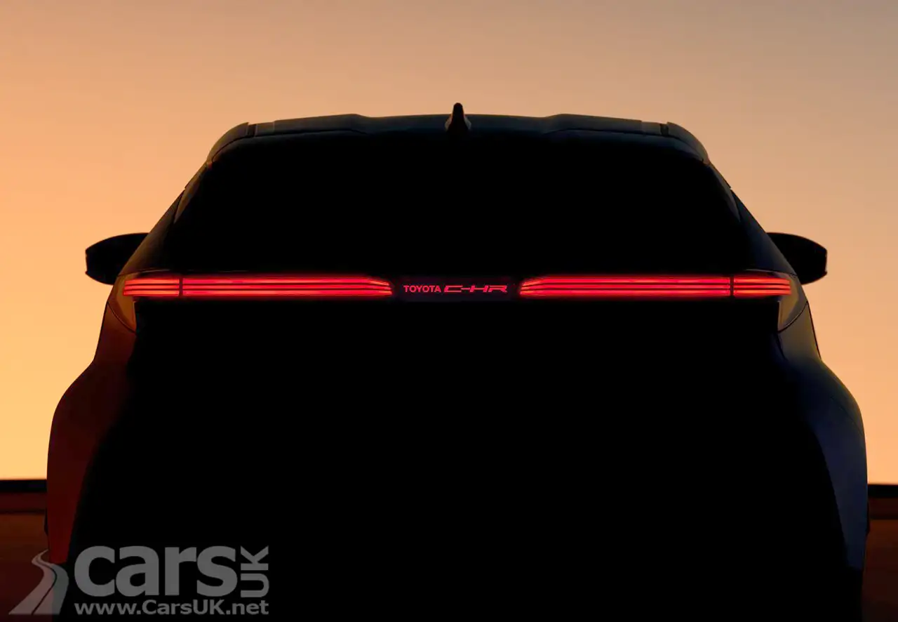 New Toyota C-HR tease image of the rear light bar