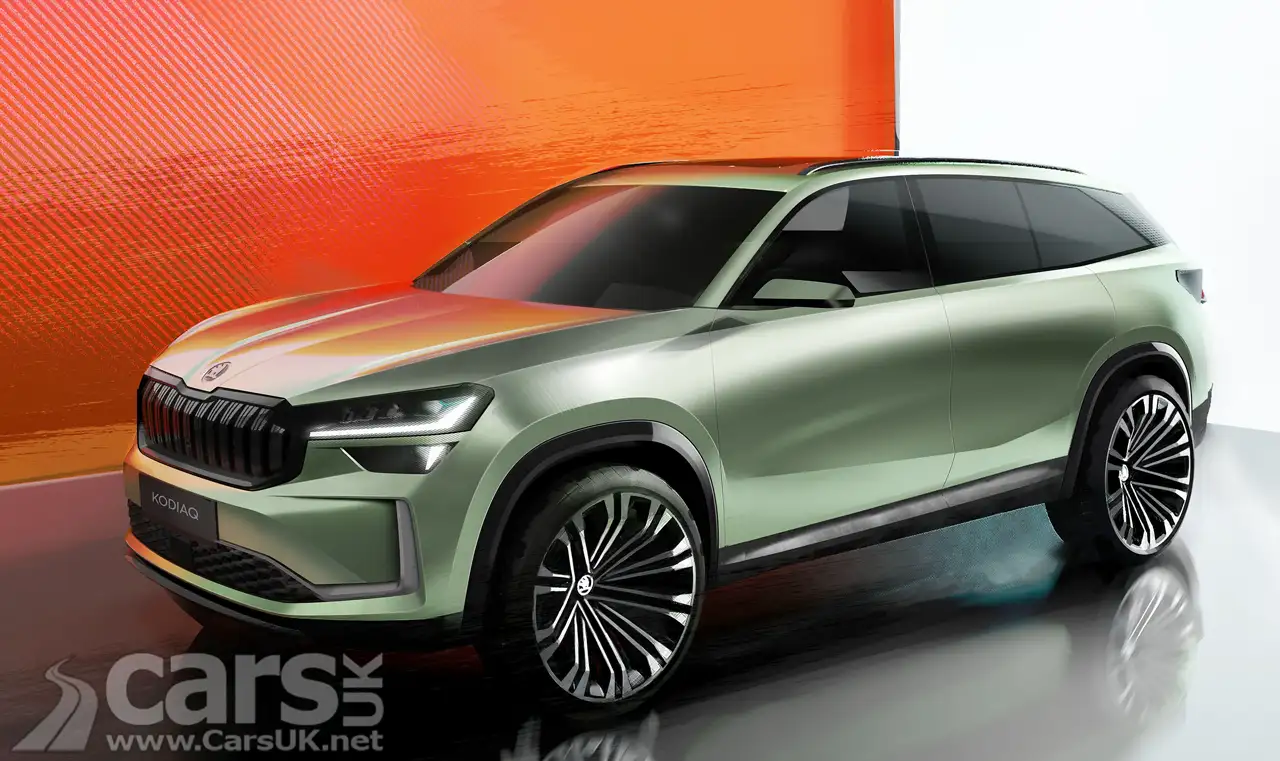 new Skoda Kodiaq's exterior in design sketch