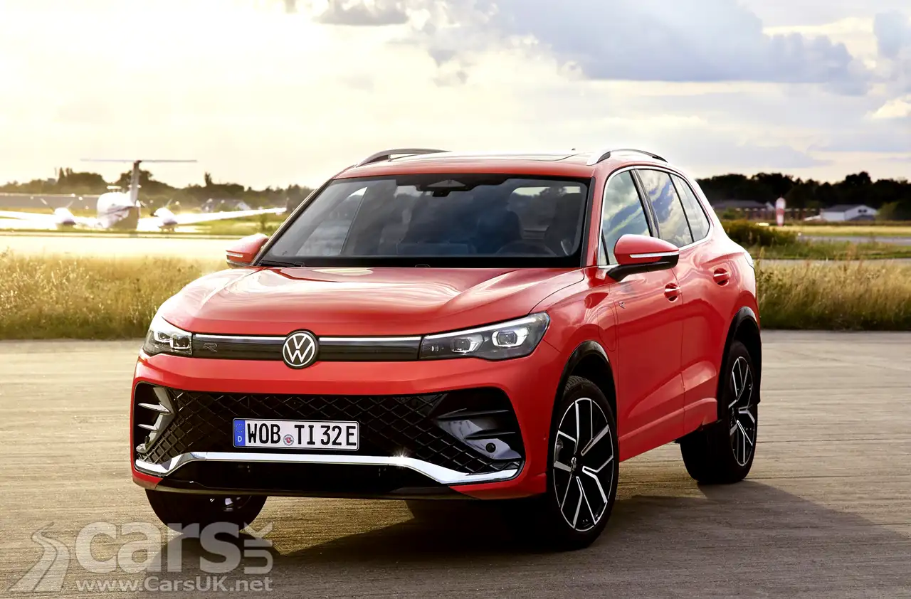 New 2023 VW Tiguan in red front view