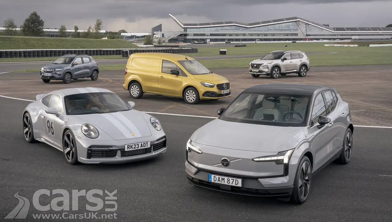 Volvo EX30 and Porsche 911 Sport Classic grab Car of the Year awards pictured in front of a group of other winners