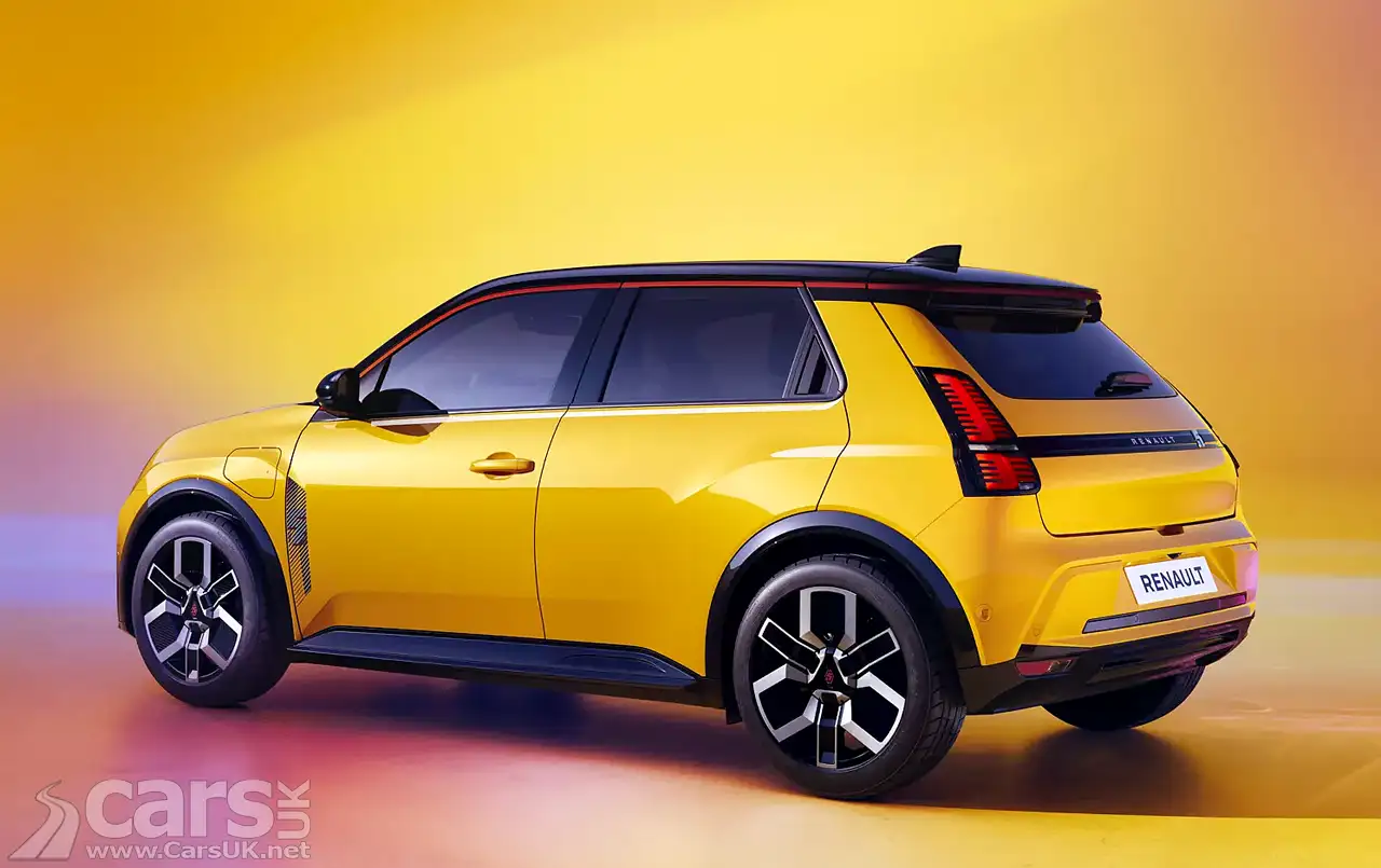 Renault 5 E-Tech Electric OFFICIALLY revealed - yellow car rear view