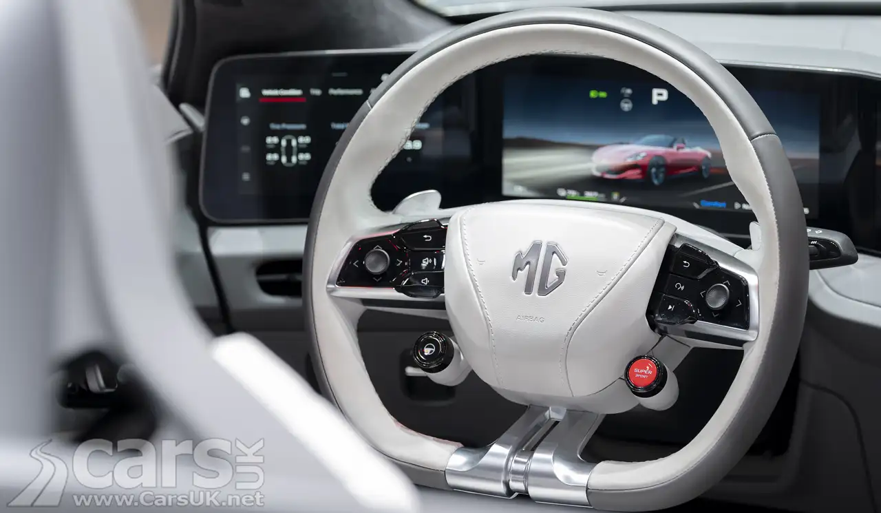 Electric MG Cyberster Roadster interior