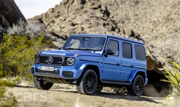 Mercedes-Benz G 580 with EQ Technology in blue front view