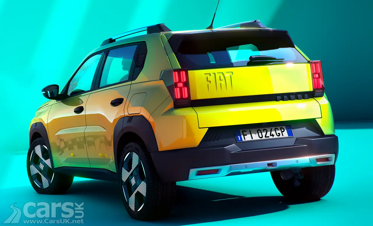 Fiat Grande Panda rear view yellow