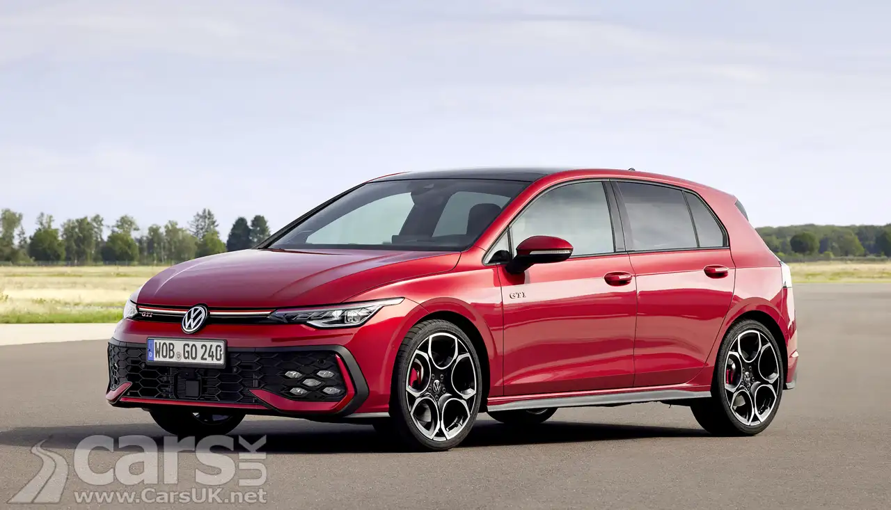 2024 Volkswagen Golf GTI in red front view