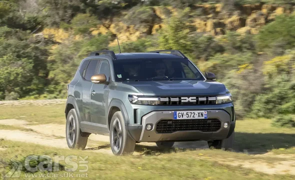 New Dacia Duster pictured on dirt road as it goes on sale in the UK
