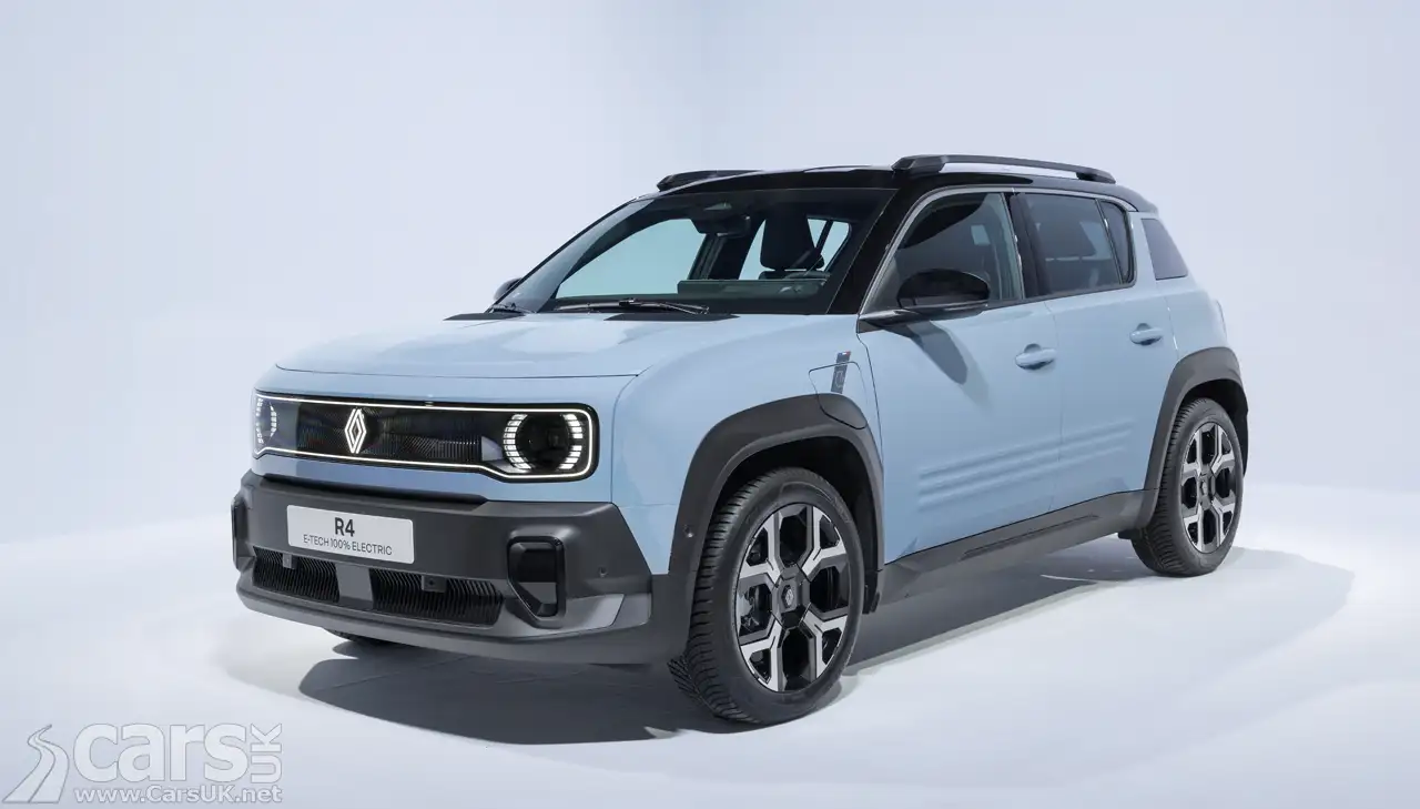 New Electric Renault 4 E-Tech front view