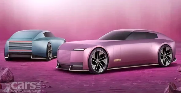 Jaguar Electric Concept LEAKED showing front and rear