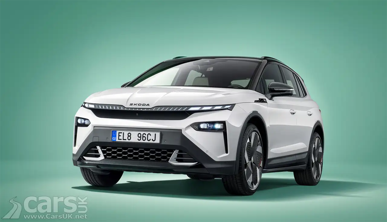 Skoda Elroq pictured as it's declared the UK Car of the Year Medium Crossover winner