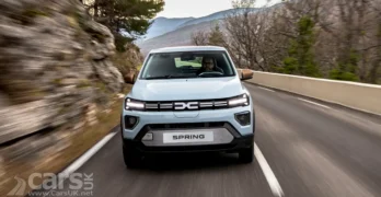 Dacia Spring EV pictured on road as it's price is reduced.